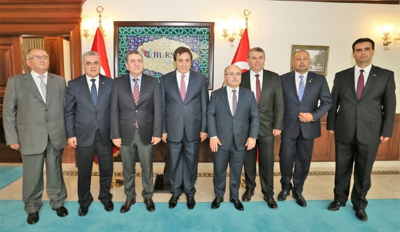 DOSAB Yönetimi Bursa Valisi İzzettin Küçük`ü Ziyaret Etti