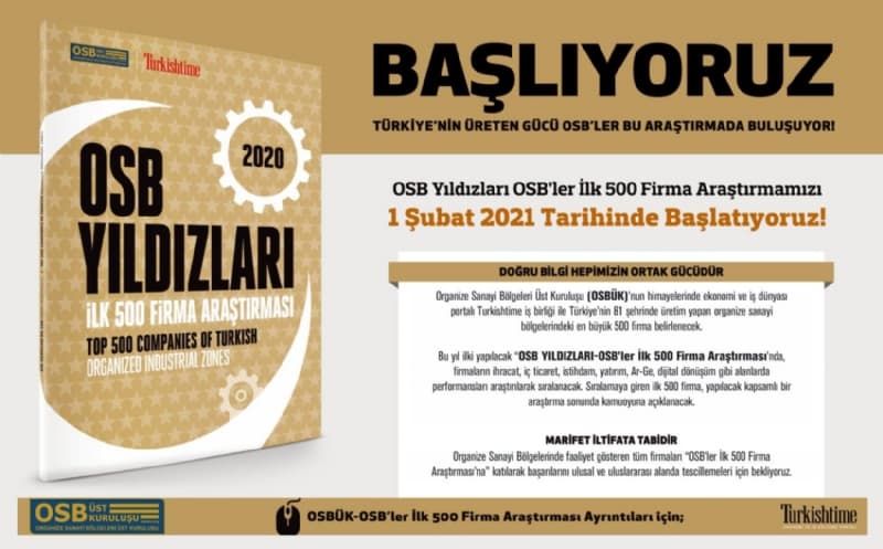 OSBÜK OSB Yıldızları İlk 500 Araştırması